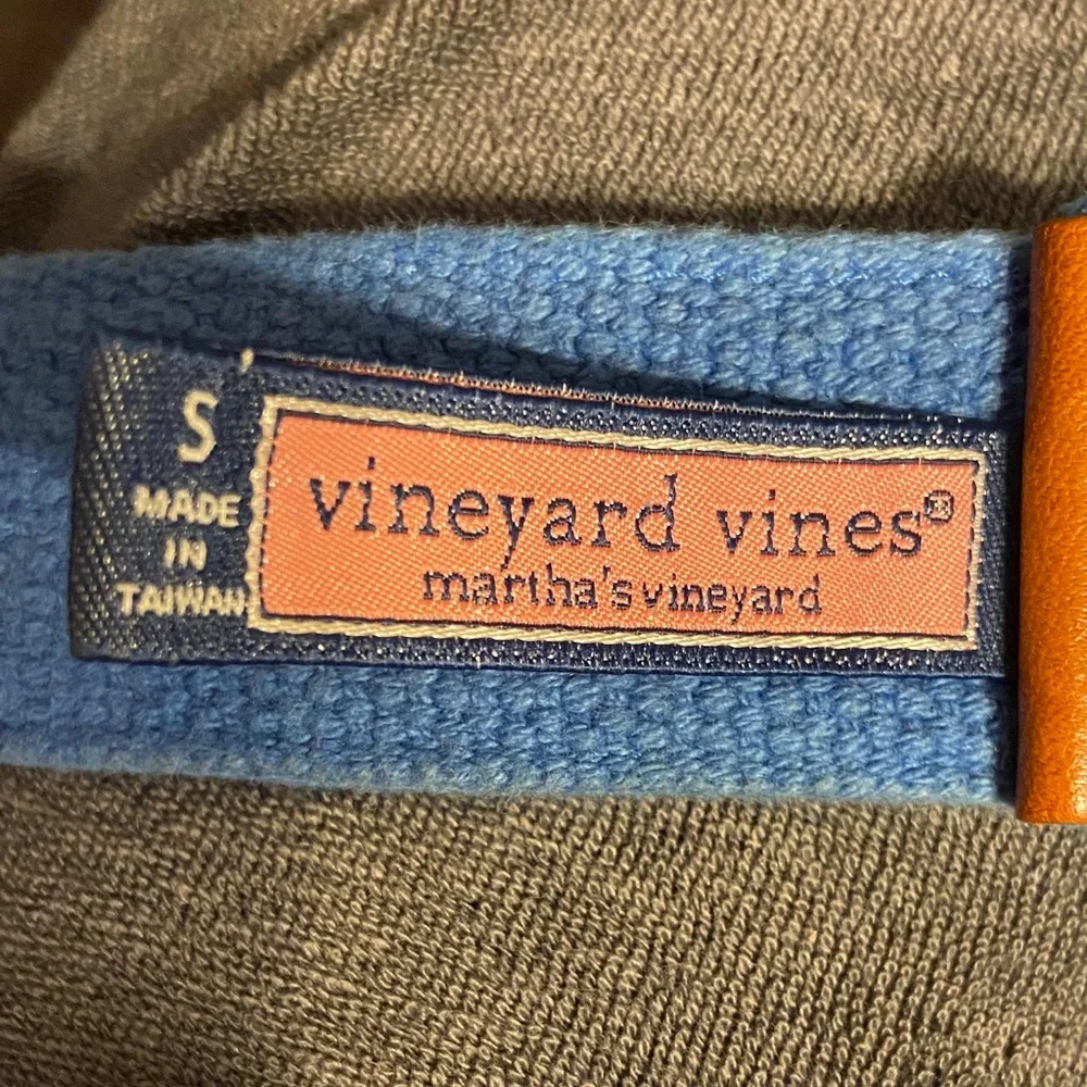 Vineyard Vines Blue Kids Belt with Green Whale